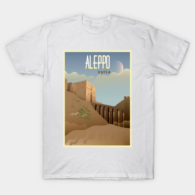 Aleppo, Syria - Vintage Travel Poster T-Shirt by AtifSlm